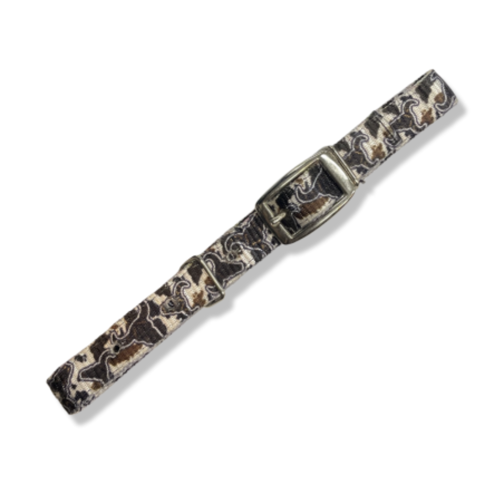 Schulz Equine Cattle Drive Print Nylon Curb Strap