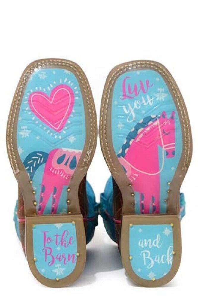 Tin Haul Girl's Youth 'Hearts & Colts' Western Cowgirl Boots