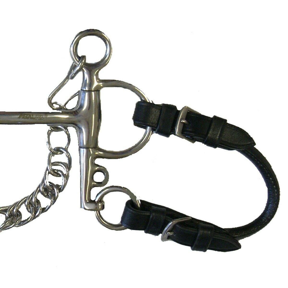 Black Leather English Bit Converters/ Connectors