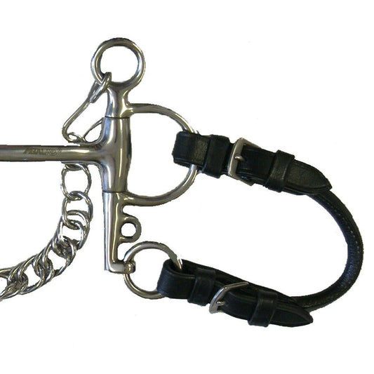 Black Leather English Bit Converters/ Connectors