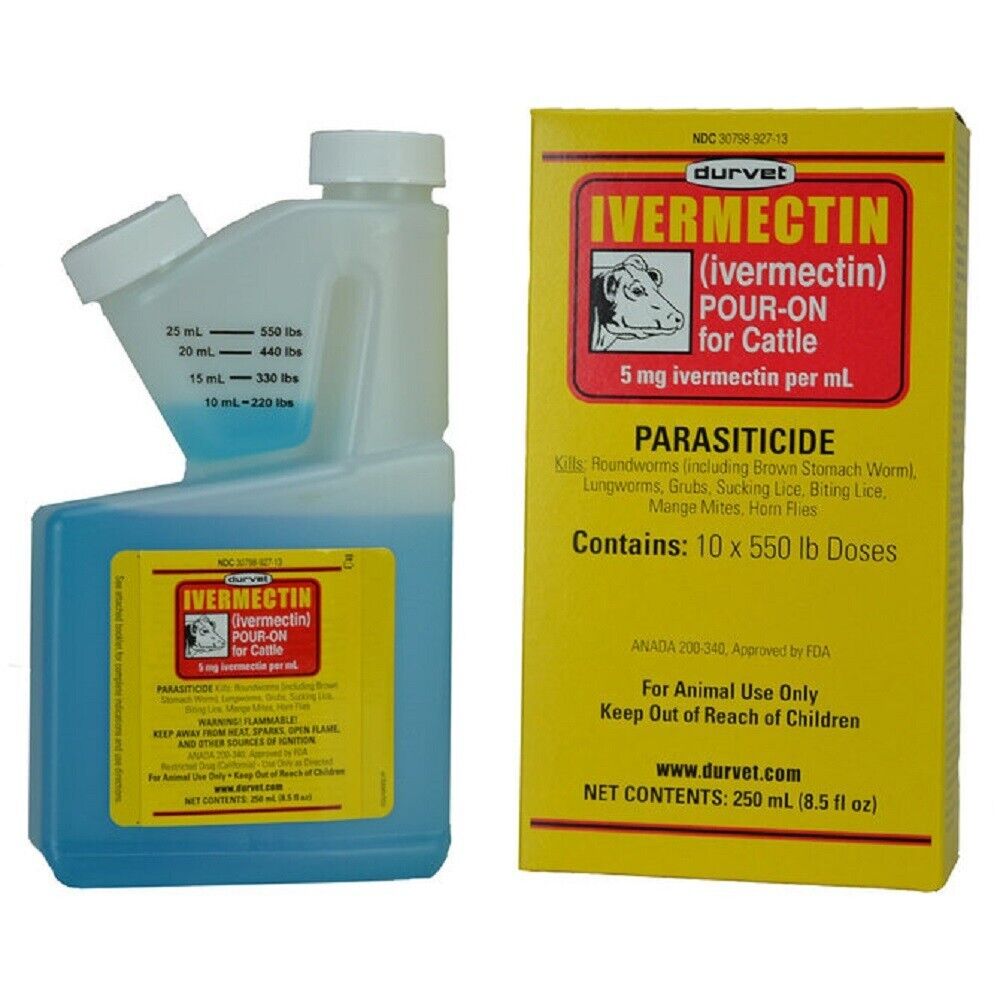 Durvet Pour-On Cattle Cow Dewormer 2 Sizes