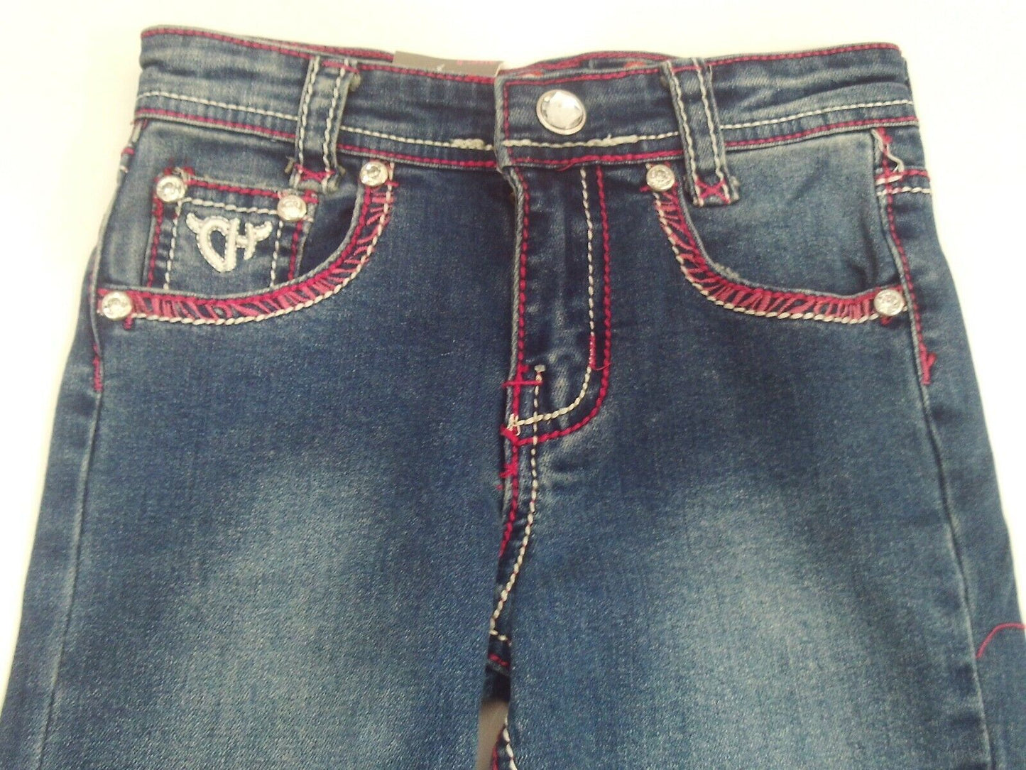 Cowgirl Hardware Youth Girl's Bootcut Jean w/ Pink Cross & Zebra Print