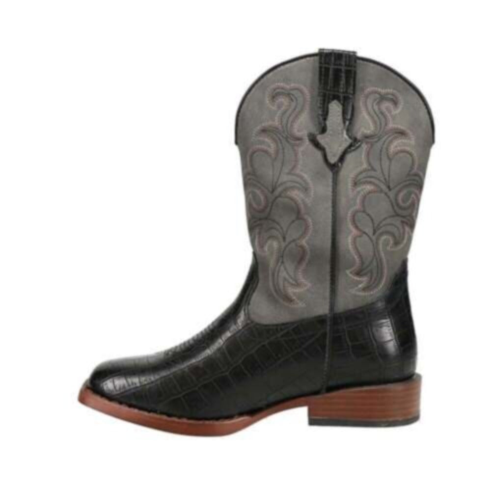 Roper Boys Gray & Black "Gator Boy" Western Boot