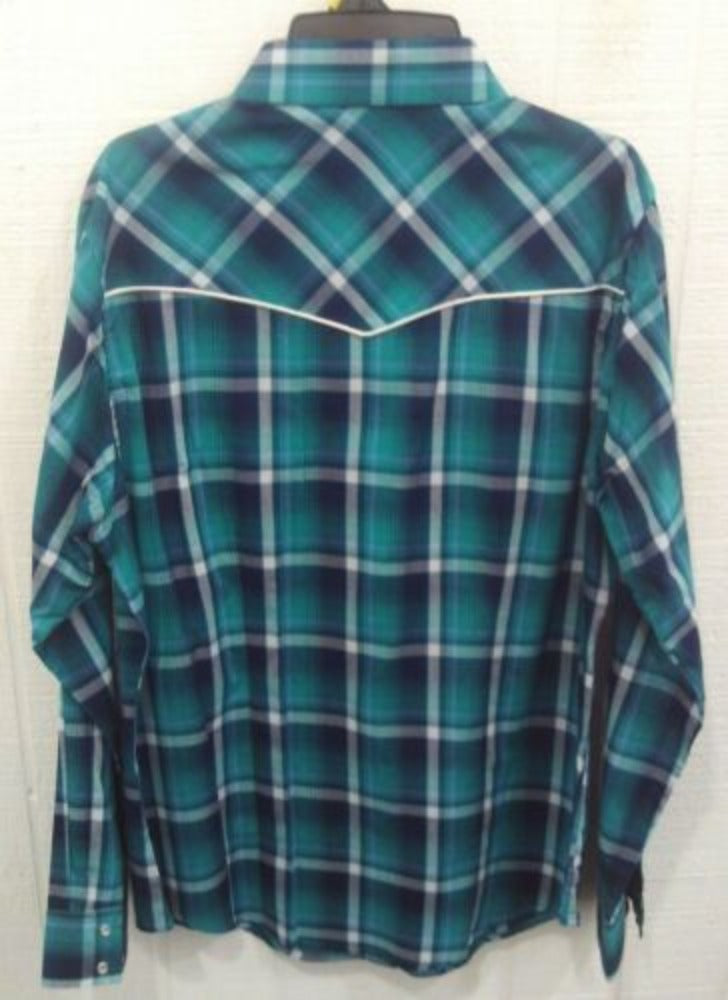 Cumberland Outfitters Women's Turquoise Plaid Shirt
