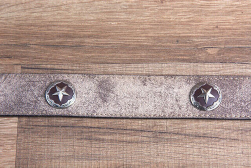 3D Belt Men's Brown & Tan Floral Tooled Belt w/ Conchos