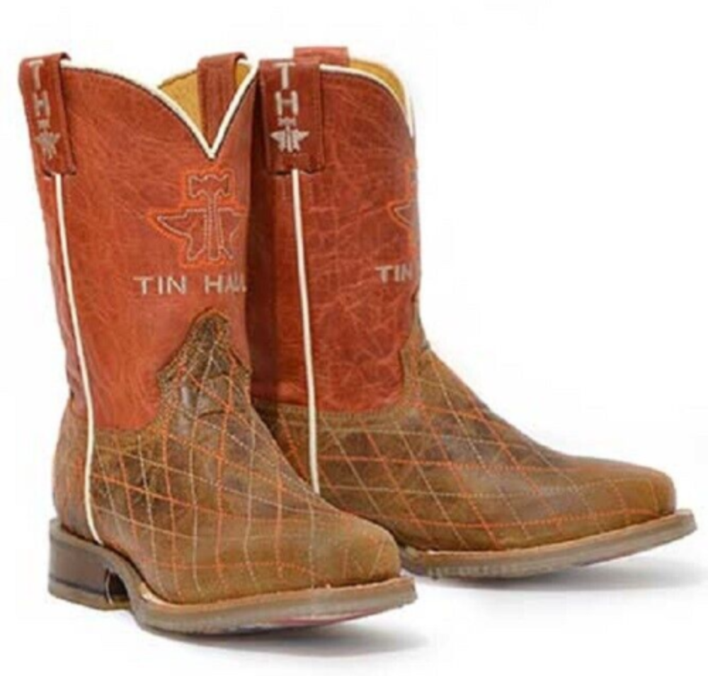 Tin Haul  Kids 'CROSSED' COWBOY BOOTS w/ Bald Eagle sole