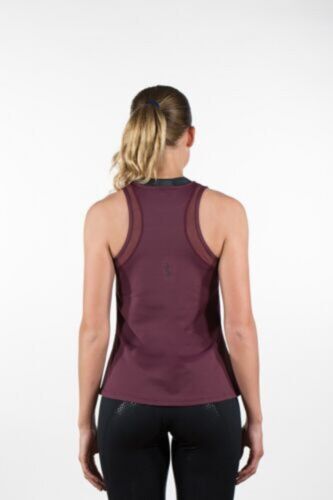 Horze Women's BURGUNDY 'EMMA' SPORT TANK TOP shirt Racer back