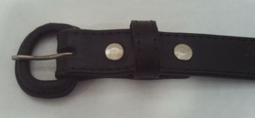Youth Black Tooled Leather Belt