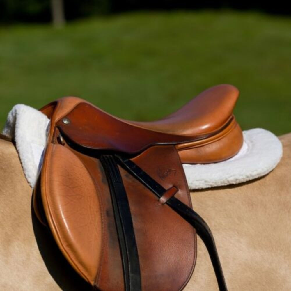 Horze Quilted Fur Edge Half Pad - Black or White