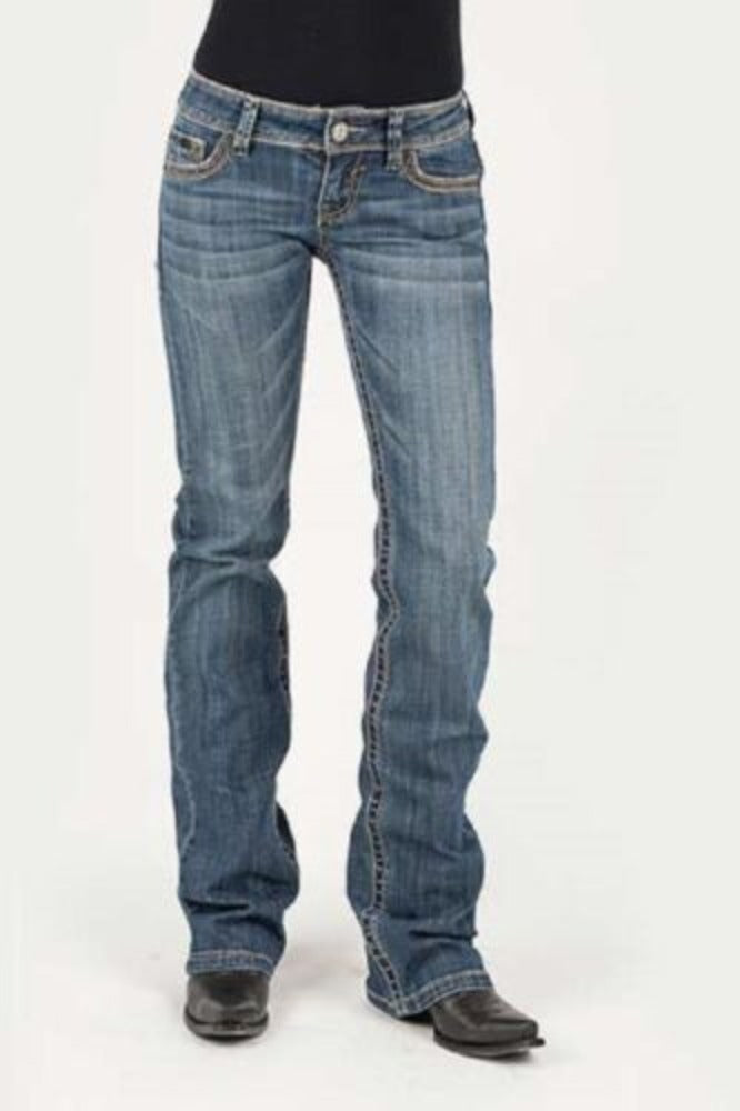Women's Tin Haul DOLLY FIT DENIM JEANS w/ AZTEC STEER POCKETS