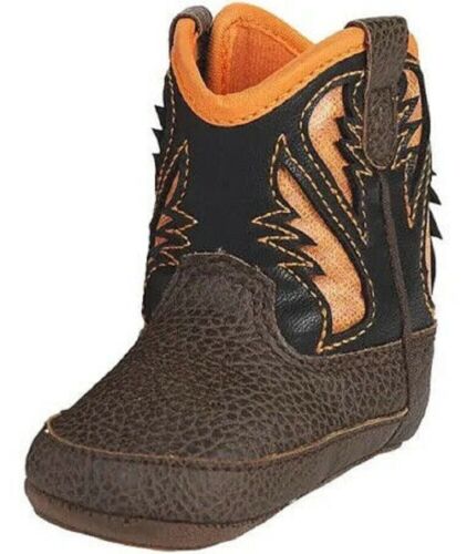 Ariat Infant Brown & Orange Lil' Stompers Boots