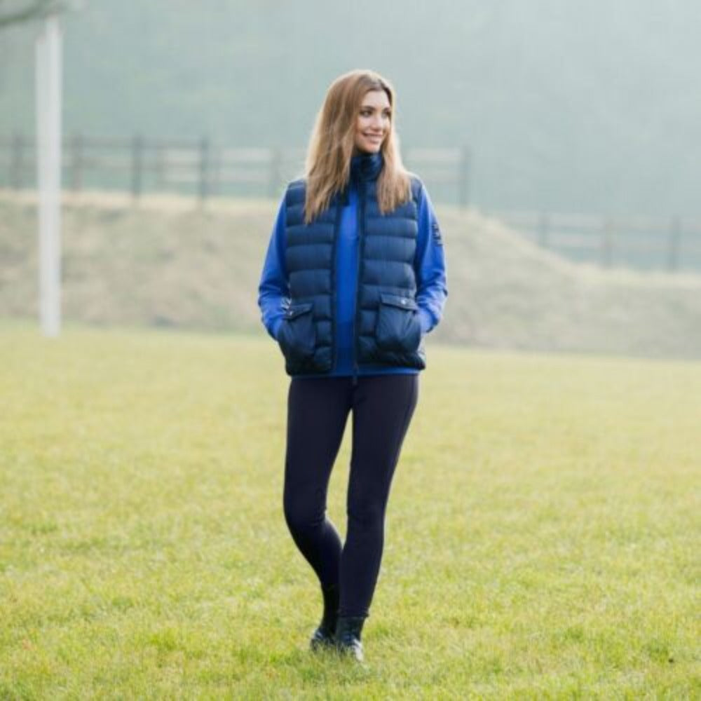 Women's Horze Dark Blue Fleece Lined Winter Riding Tights