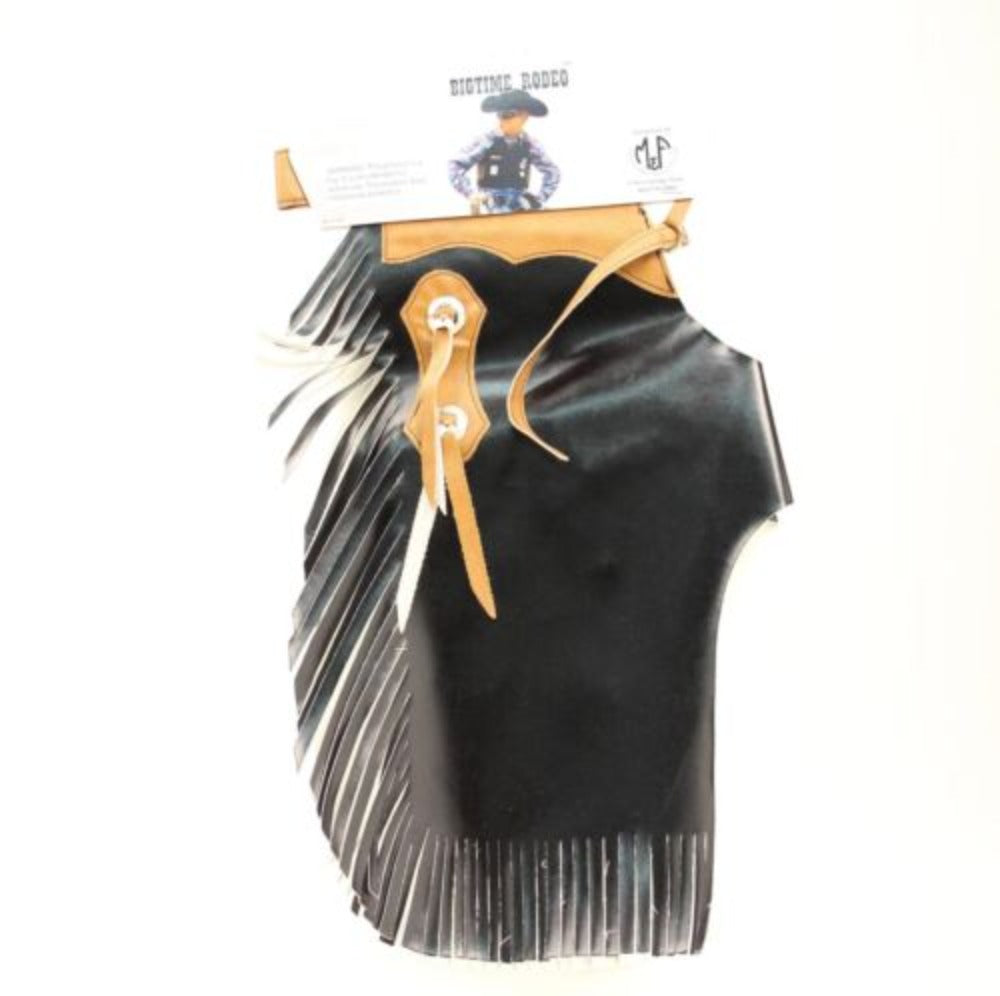 Youth kids Black Rodeo Chaps for Bull Riding / Muttin' Busting