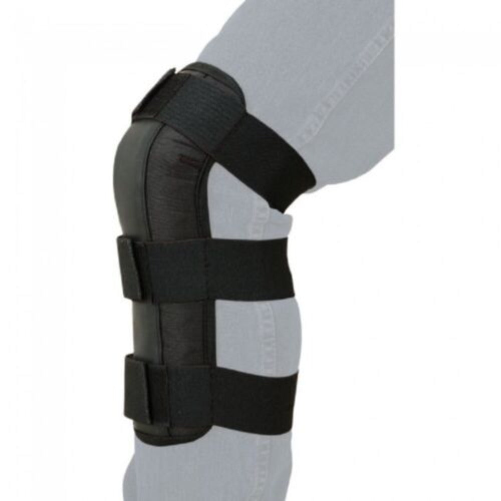 Tough-1 Black NEOPRENE SHIN GUARDS w/ Straps