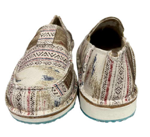Women's Very G Beige Aztec design 'ANNIE' SLIP ON COMFORT SHOES