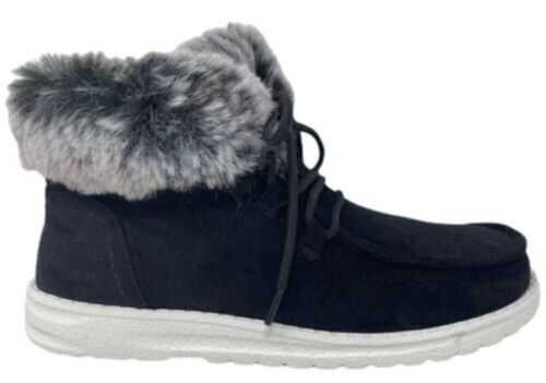 Women's Gypsy Jazz Fuzzy 'Farren' Slip-on Boots Shoes
