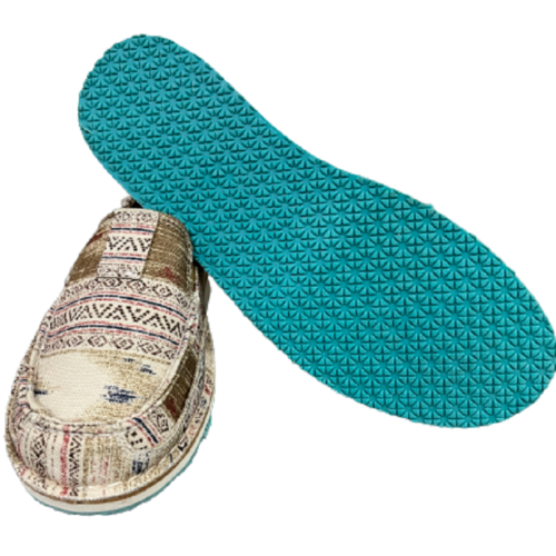 Women's Very G Beige Aztec design 'ANNIE' SLIP ON COMFORT SHOES