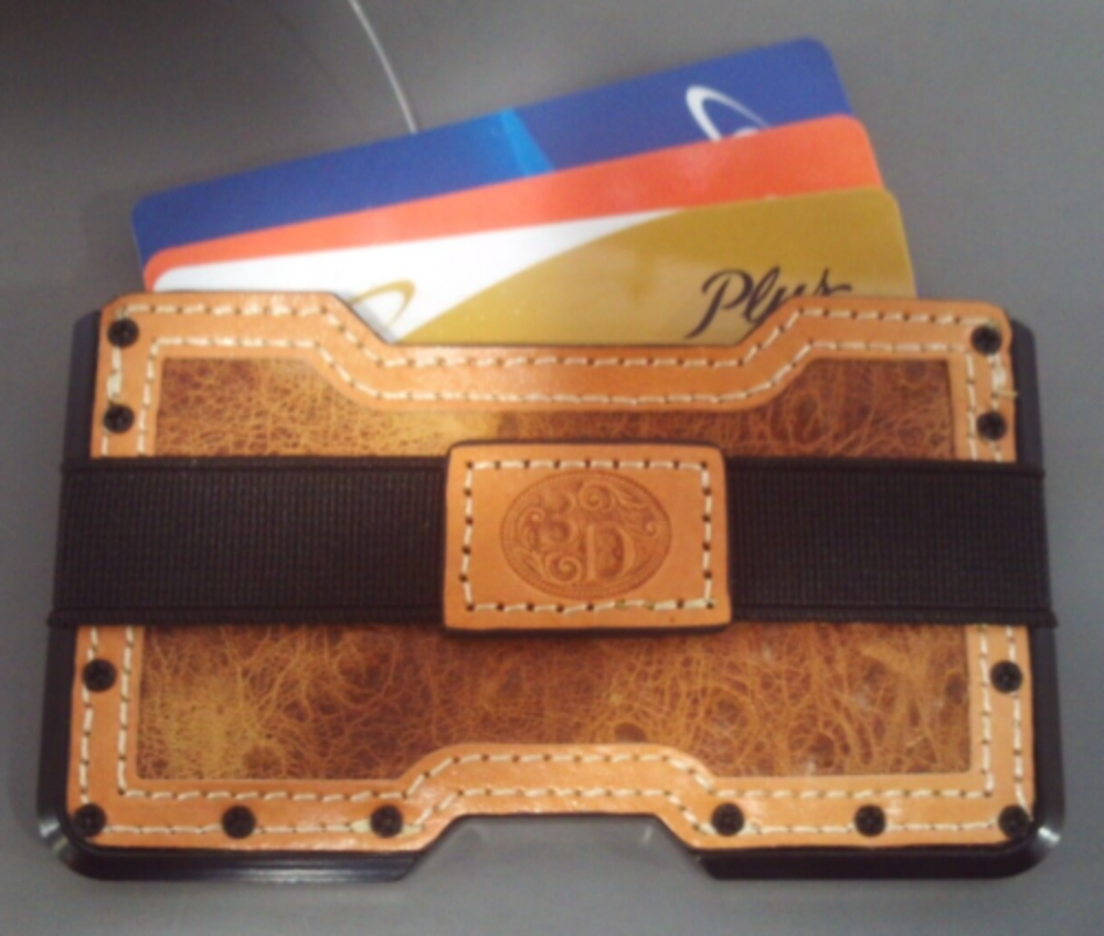 3D Belt Company Smart Wallet Ostrich Tan