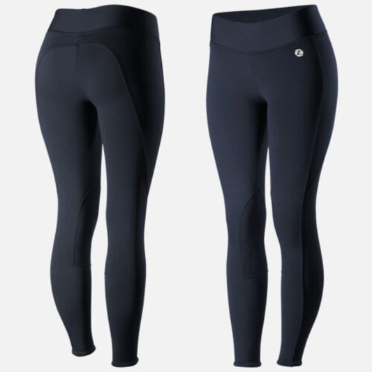 Women's Horze Dark Blue Fleece Lined Winter Riding Tights