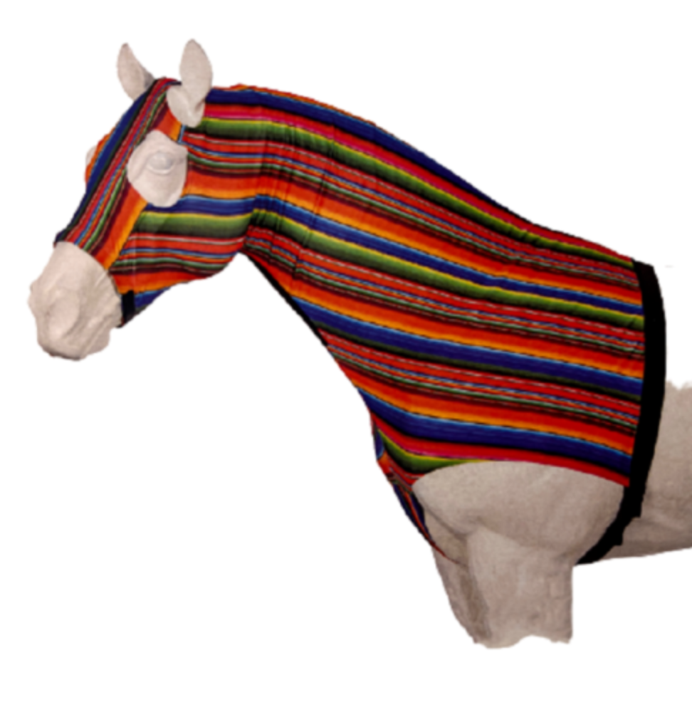 Horse size Serape Print Mane Stay Hood w/ Zipper - S,M,L