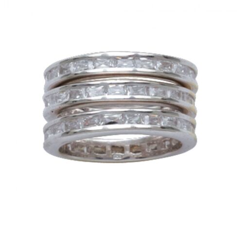 Montana Silversmiths Sterling Silver SILVER CHANNELS TRIPLE STACK RING