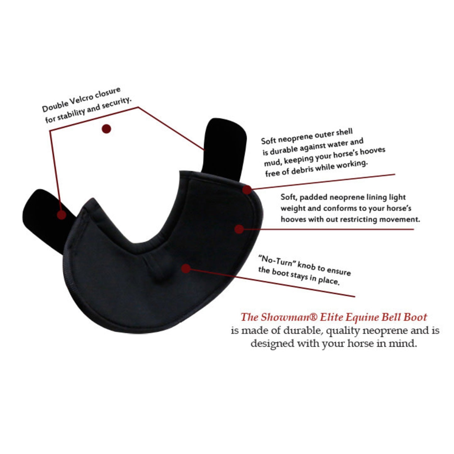 Showman Elite Equine Bell Boots