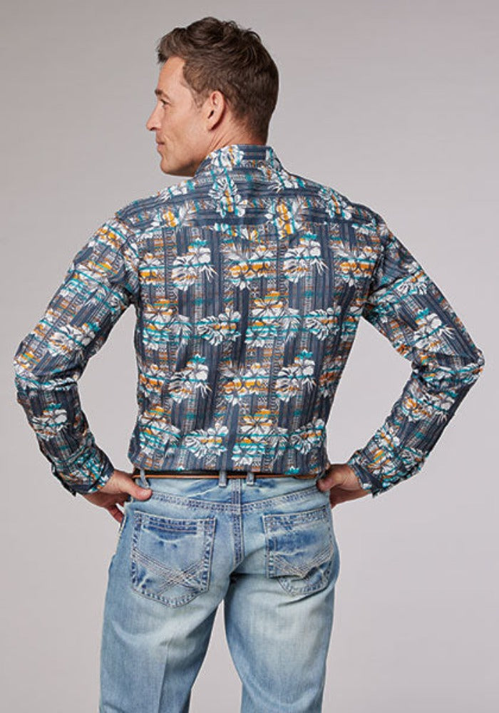 Men's Roper Tropical Print Western Shirt