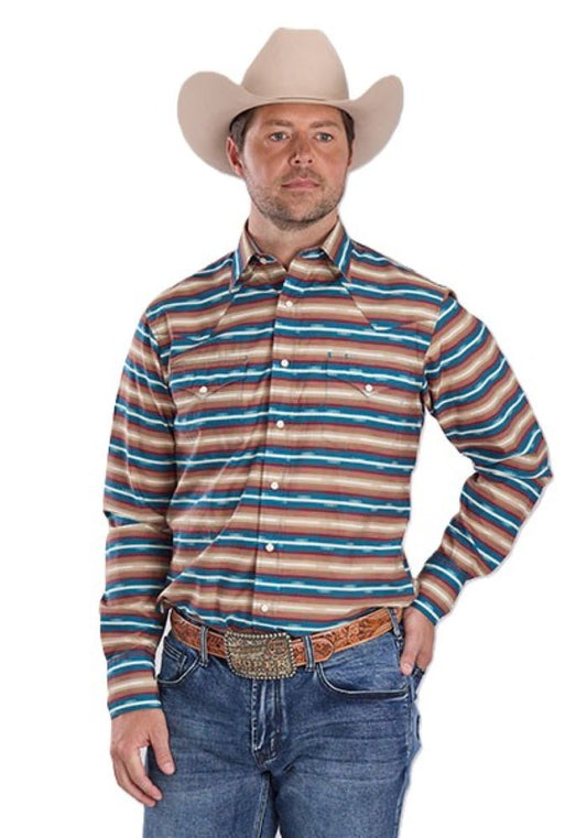 Men's Mini Aztec Stripe Western Shirt