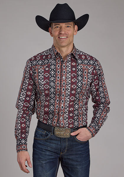 Men's Roper Vertical Winter Aztec Western Shirt