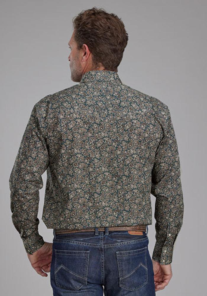 Men's Roper Oak Forest Paisley Western Shirt