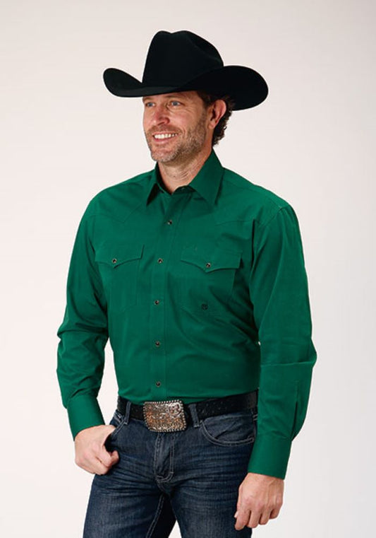 Men's Amarillo Forest Green Western Shirt