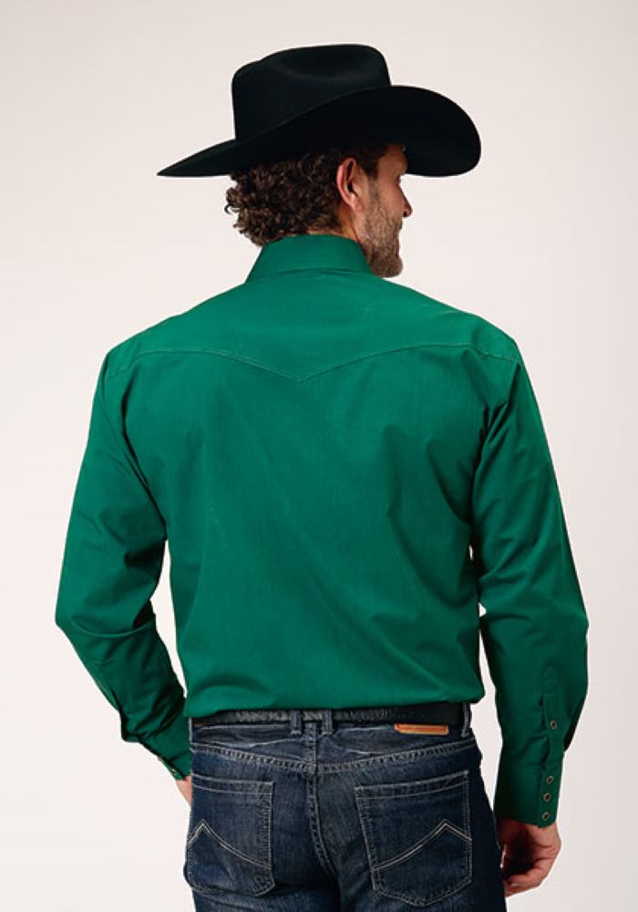 Men's Amarillo Forest Green Western Shirt