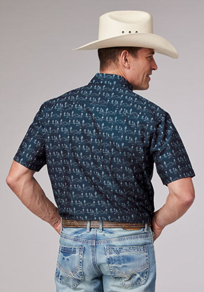 Men's Roper Desert Print Short Sleeve Western Shirt