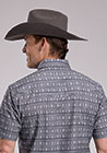 MENS ROPER SHORT SLEEVE SHIRT HORIZONTAL AZTEC BLANKET PRINT