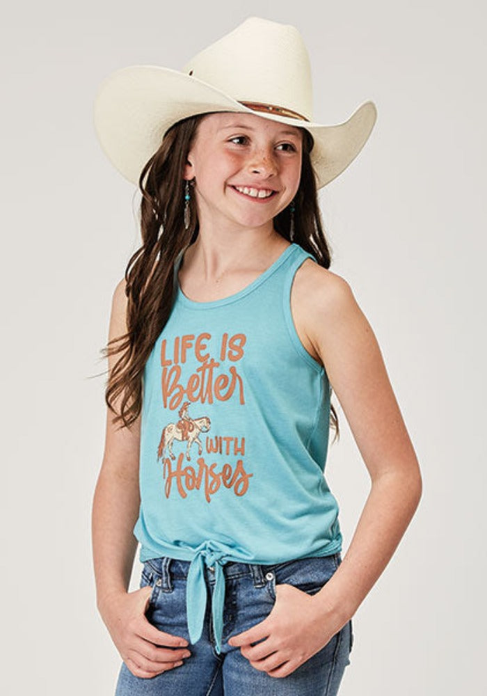 Girl's Roper 'Better With Horses' Tank Top