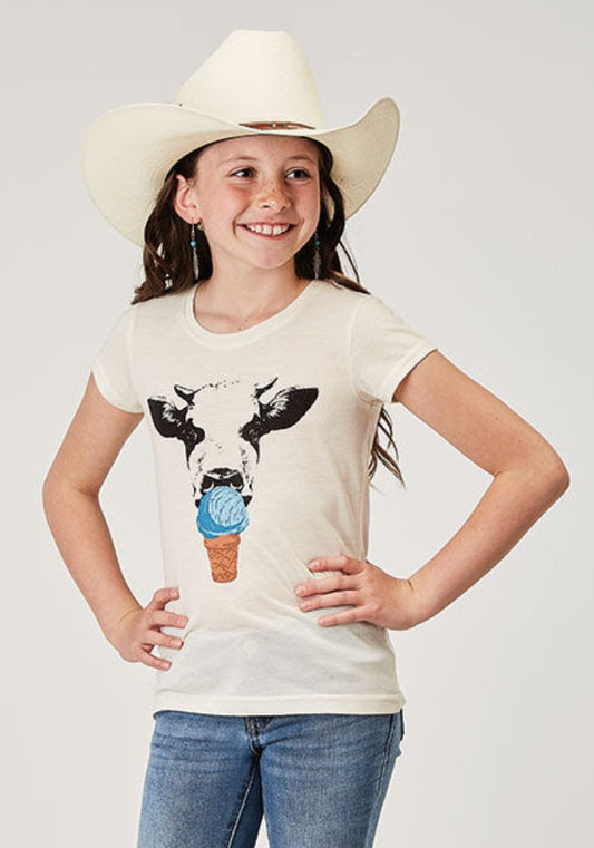 Girl's Roper Cow & Ice Cream Shirt