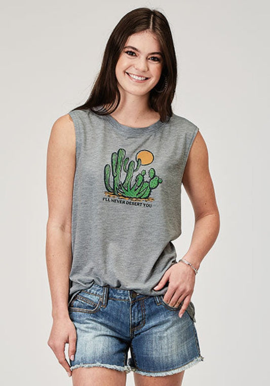 Women's Cactus Design Tank Top