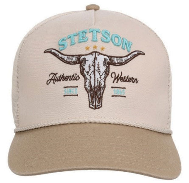 Stetson Truck Ball Cap w/ Longhorn Embroidered
