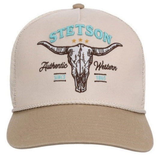 Stetson Truck Ball Cap w/ Longhorn Embroidered