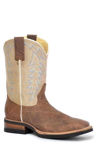 Men's Roper Cross Stitched Western Cowboy Boots