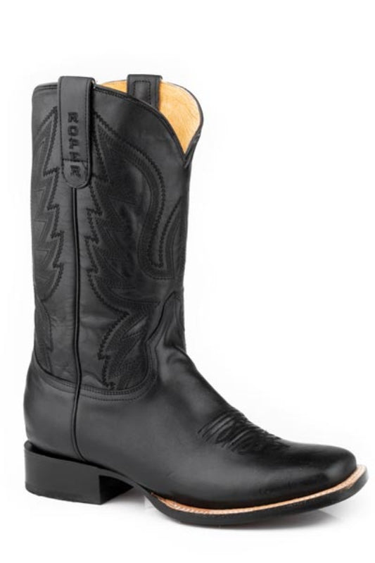 Women's Roper Square Toe Black Cowboy Boots