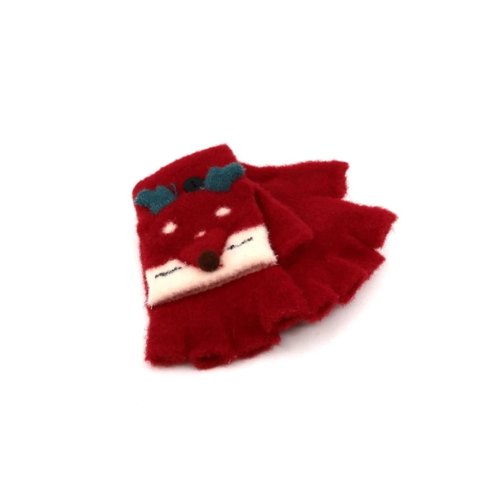 Kids Deer Knitted Gloves Mittens