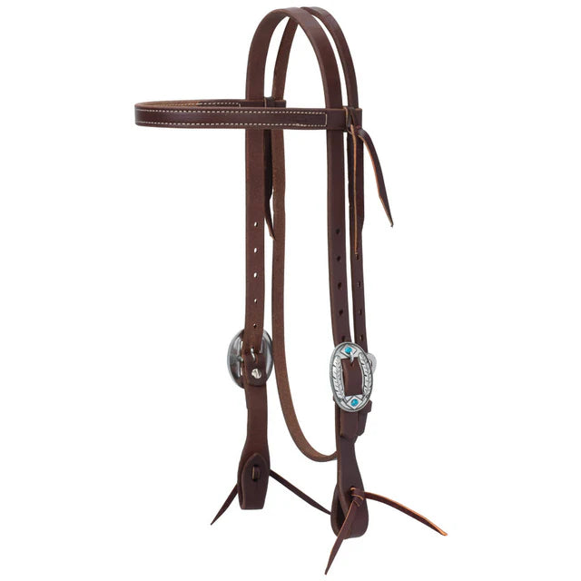 WORKING TACK FEATHER DESIGNER HARDWARE BROWBAND HEADSTALL