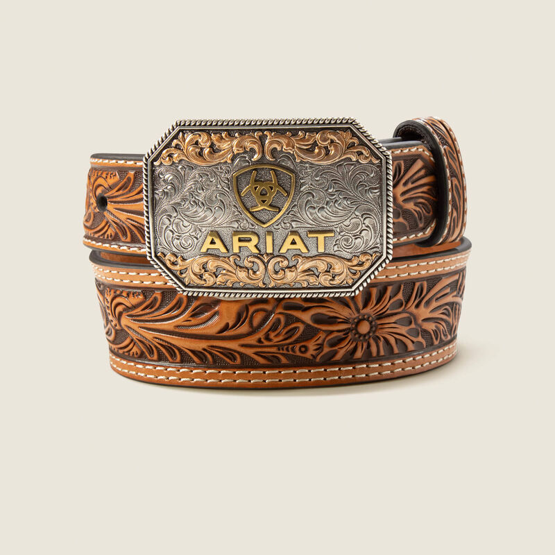 Ariat Floral Tooled Youth Belt
