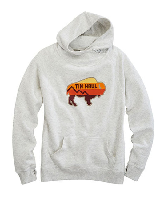 Women's Tin Haul Bison Print Hoodie
