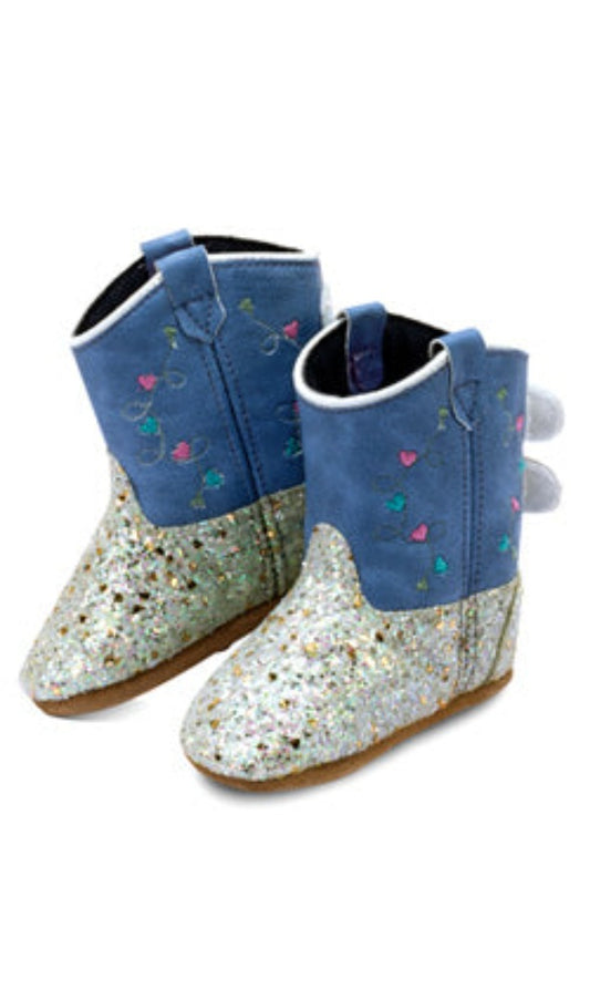 Infant girl's Old West Glitter Boots