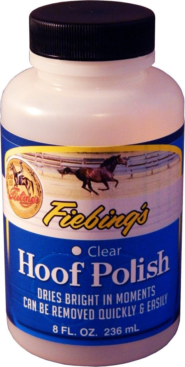 Fiebing's Water Based Hoof Polish 8 oz. Clear or Black