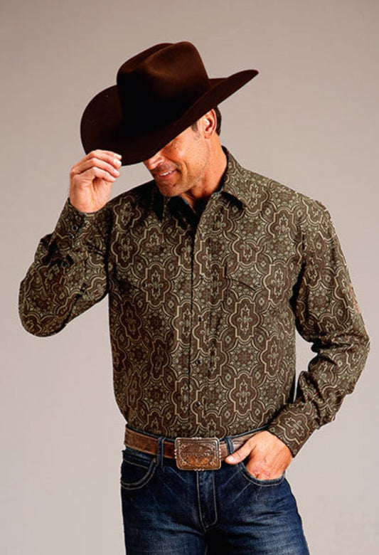 Men's Stetson Snap up Grandiose Paisley Shirt