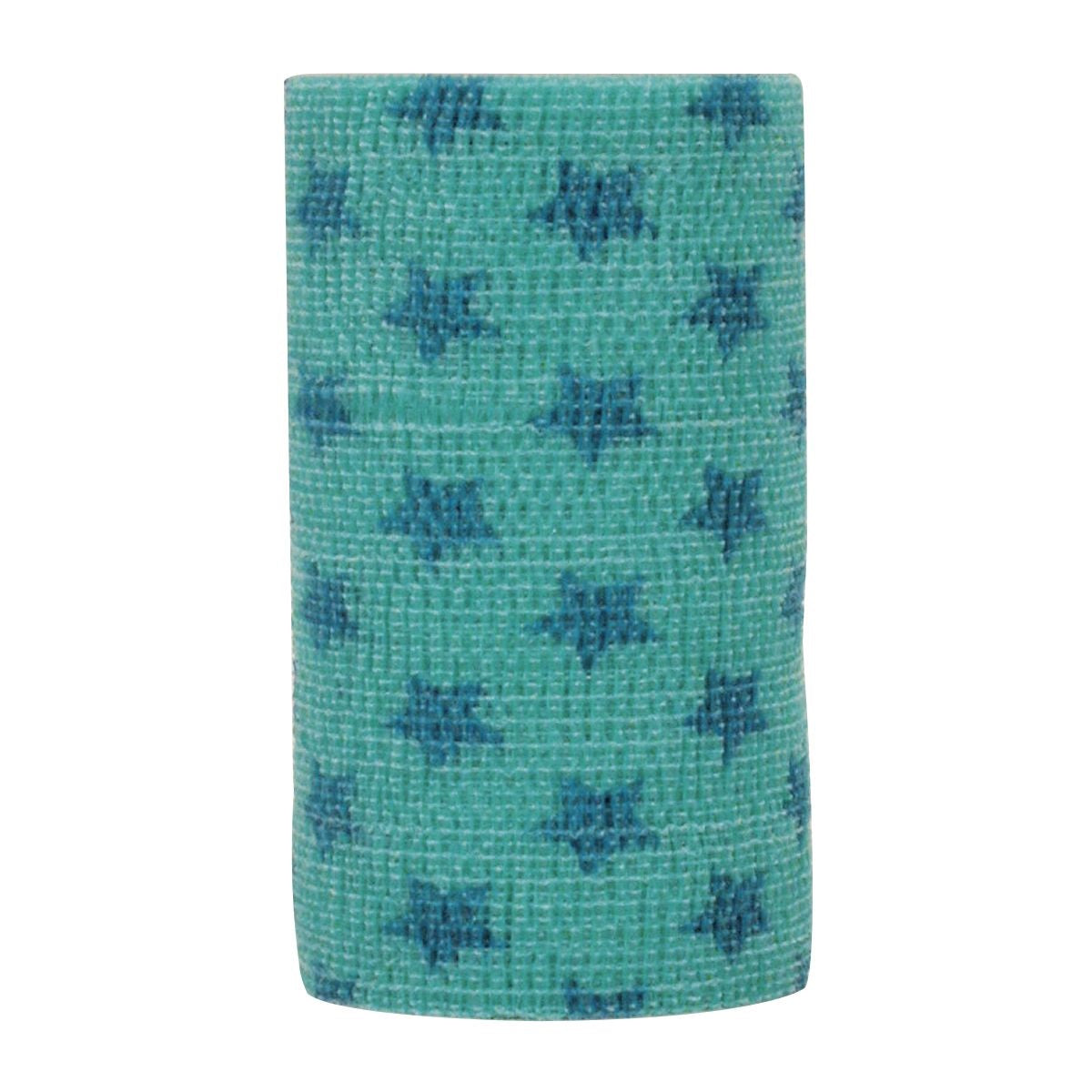 PowerFlex Blue Stars on Aqua Bandage Wrap , 1 roll