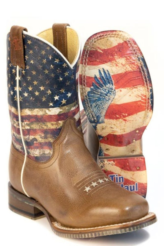 Child's Tin Haul USA Freedom Cowboy Boots